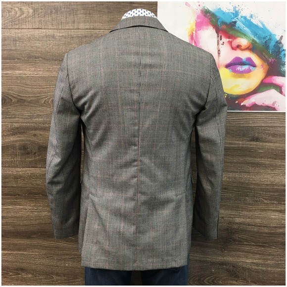 CALVIN KLEIN Mens Double Breasted Blazer Sport Coat Jacket Size‎ 42L Suit ITALY - Picture 11 of 12